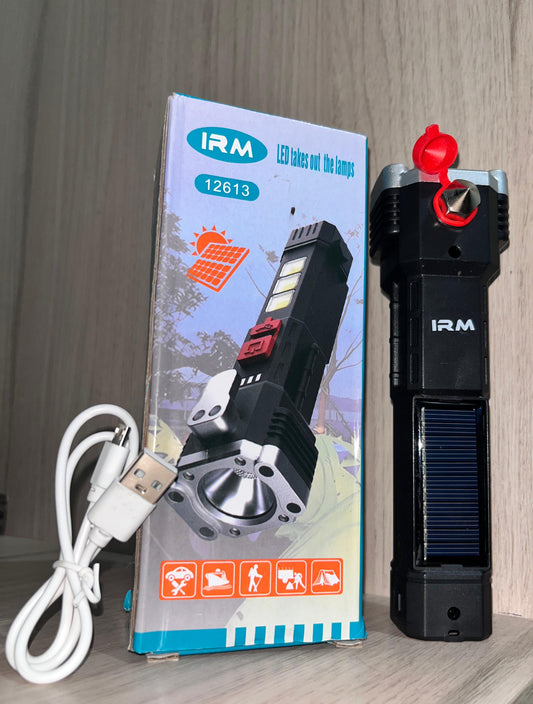 Linterna Táctica Solar 5 en 1: Luz Lateral y Carga USB (lleva 2 en promo)