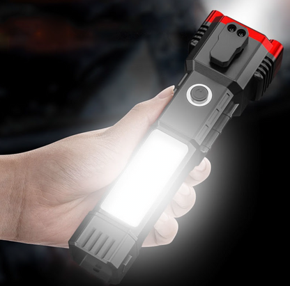 Linterna Táctica Solar 5 en 1: Luz Lateral y Carga USB (lleva 2 en promo)