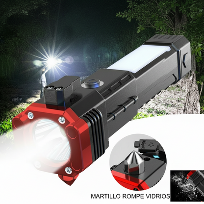 Linterna Táctica Solar 5 en 1: Luz Lateral y Carga USB (lleva 2 en promo)